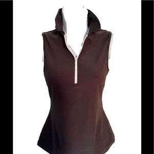 Eliza Audley Ruffled Quarter Zip Top - S black /gray , polyester spandex